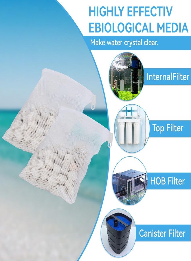 FKBYM 280 غرام، عبوتان A1373، فلتر Biomax لأحواض السمك سعة 70 جالونًا، متوافق مع فلتر Aquaclear Fish، لفلتر AquaClear 70 Power Filter، فلتر Bio-max داخلي، مناسب للسلالات الكبيرة، أبيض - Image 5